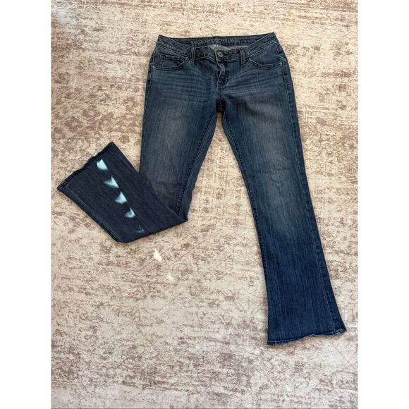 Simply Vera Vera Wang Denim - Simply Vera Vera Wang Women's Low-Rise Whiskering Faded Bootcut Jeans Blue Sz 6